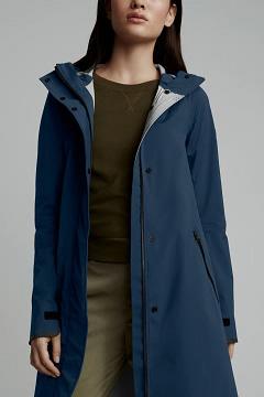 Chamarras Canada Goose Mujer Mexico - Kitsilano Chubasquero Black Label Verdes Oscuro IC8903576